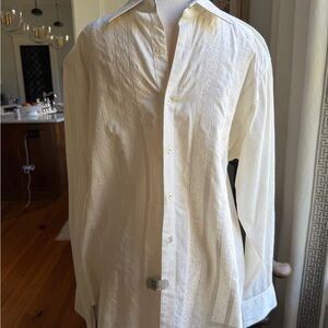 Men’s Robert Graham Ivory Button Down Shirt